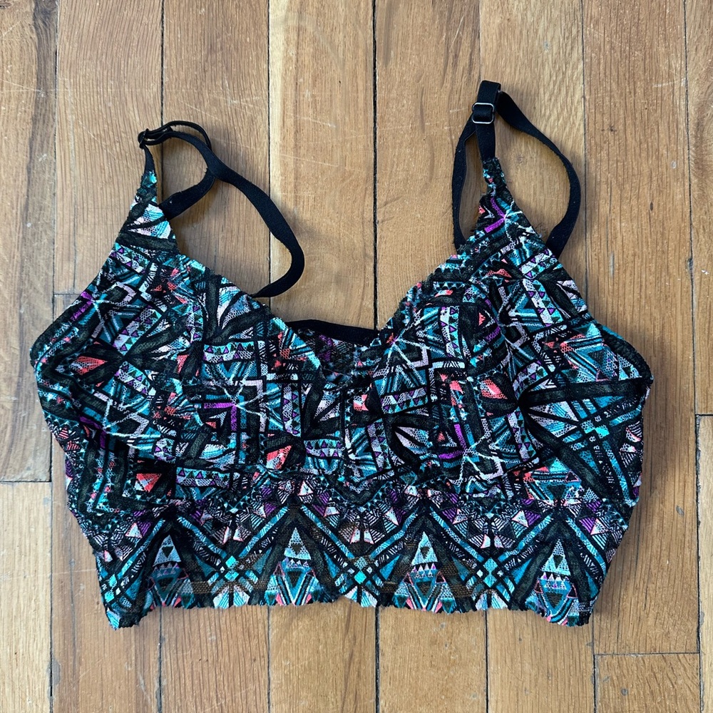 PINK Victoria’s Secret Women’s Multicolored Pattern Print Bralette